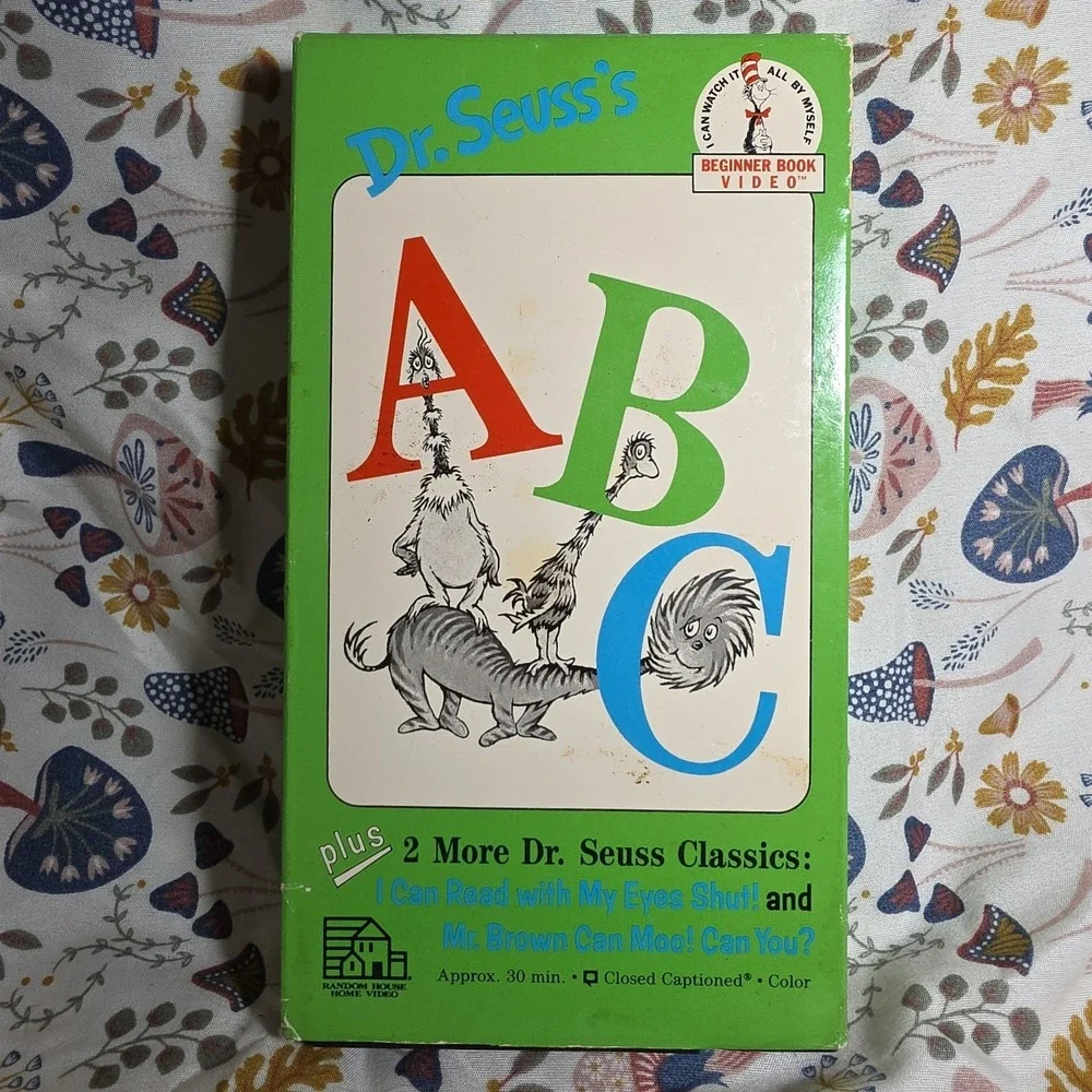 Dr. Seuss ABC N/A VHS Kids Green 1989 Beginner Book Video Vintage 3 Stories